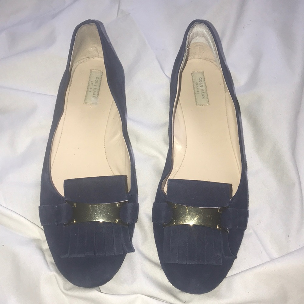 COLE HAAN KARMEN KILTED BALLET SHOES